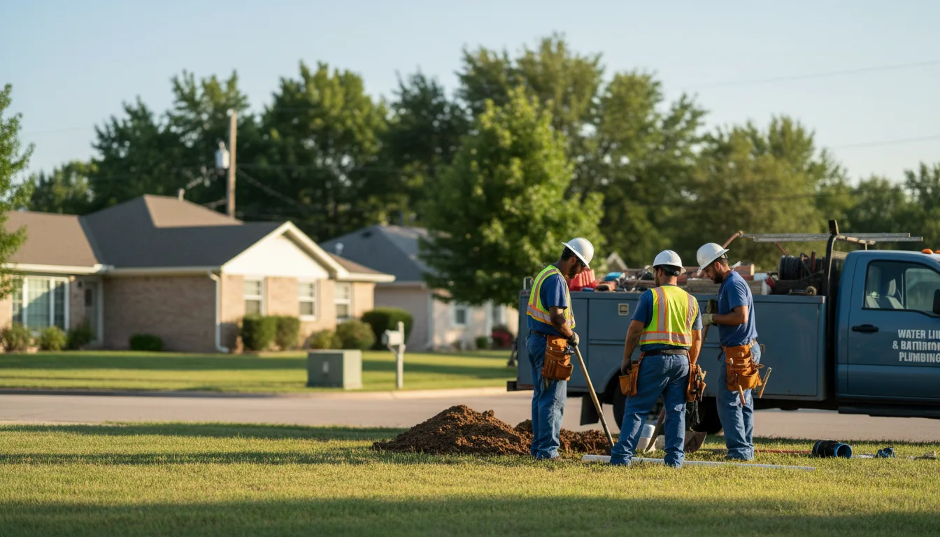 Residential water line and bathroom plumbing service in Pea Ridge, AR